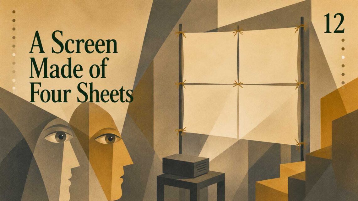 A Screen Made of Four Sheets
